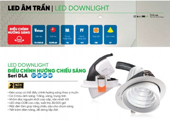 Đèn Spotlight Âm Trần MPE DLA